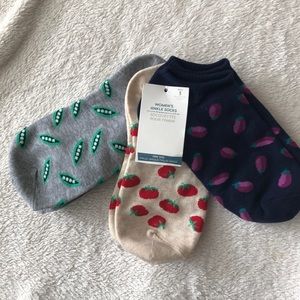 Veggie themed ankle socks - bundle of three!